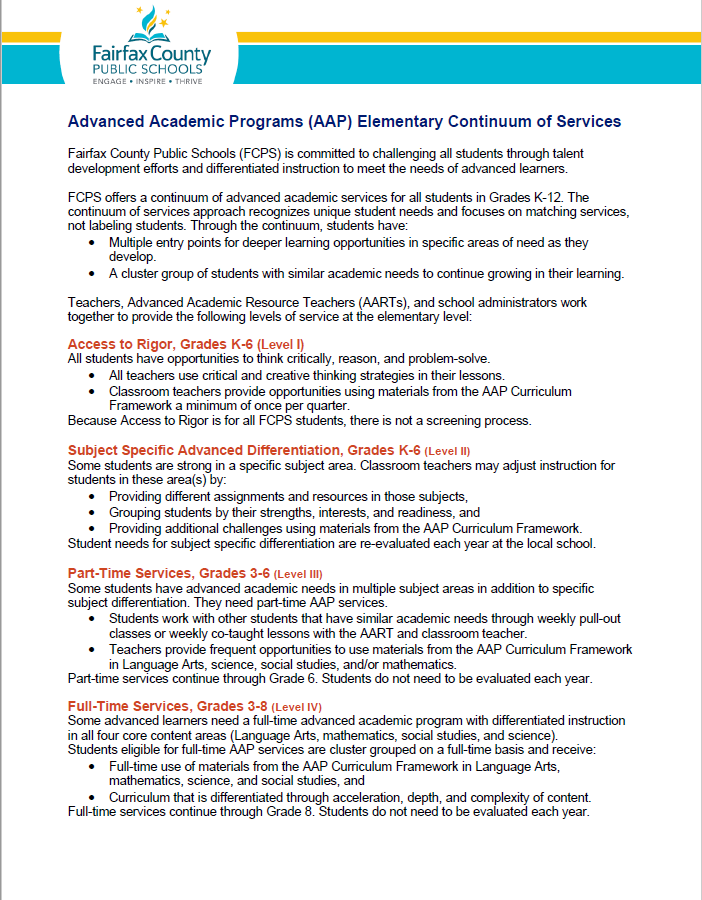 AAP Newsletter Rose Hill Elementary School